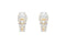Elegant Floral Diamond Hoop Earrings — 18K Yellow Gold , view 1