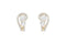 Golden Swirl Diamond Huggie Earrings — 18K Yellow Gold , view 1