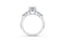 Emerald Cut Diamond Engagement Ring — 18K White Gold, view 1