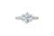 Luxurious Round Diamond Engagement Ring — 18K White Gold, view 3