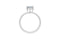 Asscher Shaped Diamond Ring — 18K White Gold, view 1