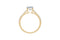 Fancy Emerald and Round Diamond Ring — 18K Yellow Gold, view 1