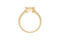 Cushion Cut Diamond Bold Band Ring — 18K Yellow Gold, view 1