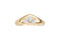 Pear Cut Diamond V-Shape Ring — 18K Yellow Gold, view 3
