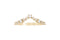 Designer Curved Diamond Crown Ring — 18K Yellow Gold, view 3