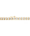 Round Bezel Diamond Tennis Bracelet — 18K Yellow Gold, view 1