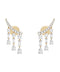 Emerald Chandelier Diamond Earrings — 18K Yellow Gold , view 1