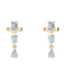Designer Emerald Drop Diamond Earrings — 18K Yellow Gold, view 1