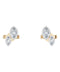 Minimal Marquise Cut Diamond Earrings — 18K Yellow Gold , view 1