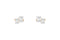 Twin Emerald Diamond Earrings — 18K Yellow Gold , view 1