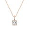 Round Diamond Pendant with Three-Stone Bail — 18K Rose Gold, representative configuration, view 1