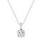 Round Diamond Pendant with Three-Stone Bail — 18K White Gold, representative configuration, view 1
