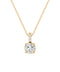 Round Diamond Pendant with Three-Stone Bail — 18K Yellow Gold, representative configuration, view 1