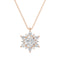 Round Diamond Scalloped Halo Pendant — 18K Rose Gold, representative configuration, view 1