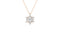 Round Diamond Scalloped Halo Pendant — 18K Rose Gold, representative configuration, view 1