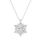 Round Diamond Scalloped Halo Pendant — 18K White Gold, representative configuration, view 1