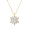 Round Diamond Scalloped Halo Pendant — 18K Yellow Gold, representative configuration, view 1