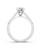 Elegant Round Shape Diamond Ring — 18K White Gold, view 1