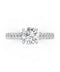 Elegant Round Shape Diamond Ring — 18K White Gold, view 3