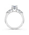 Emerald Cut Diamond Engagement Ring — 18K White Gold, view 1