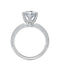 Luxurious Round Diamond Engagement Ring — 18K White Gold, view 1