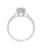 Stunning Round Solitaire Diamond Ring — 18K White Gold, view 1