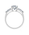 Elegant Round Cut Diamond Ring — 18K White Gold, view 1