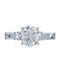 Elegant Round Cut Diamond Ring — 18K White Gold, view 3