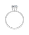 Asscher Shaped Diamond Ring — 18K White Gold, view 1