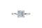 Asscher Shaped Diamond Ring — 18K White Gold, view 3