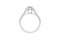 Halo Round Diamond Ring — 18K White Gold, view 1