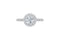 Halo Round Diamond Ring — 18K White Gold, view 3