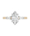 Marquise Cut Diamond Ring — 18K Yellow Gold, view 3