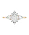 Elegant Marquise and Round Diamond Ring — 18K Yellow Gold, view 3