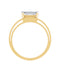 Solitaire Emerald Diamond Ring — 18K Yellow Gold, view 1