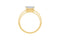Solitaire Emerald Diamond Ring — 18K Yellow Gold, view 1