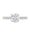 Designer Round Diamond Engagement Ring — 18K Yellow Gold, view 3