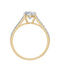 Oval and Round Diamond Ring — 18K Yellow Gold, view 1