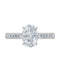 Oval and Round Diamond Ring — 18K Yellow Gold, view 3