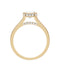 Emerald Cut Diamond Bezel Set Gold Ring — 18K Yellow Gold, view 1