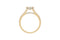 Emerald Cut Diamond Bezel Set Gold Ring — 18K Yellow Gold, view 1