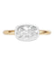 Gold Cushion Cut Diamond Solitaire Ring — 18K Yellow Gold, view 3