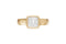 Cushion Cut Diamond Bold Band Ring — 18K Yellow Gold, view 3