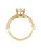 Gold Round Diamond Twisted Band Ring — 18K Yellow Gold, view 1