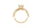 Gold Round Diamond Twisted Band Ring — 18K Yellow Gold, view 1