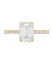Classic Emerald Cut Diamond Ring — 18K Yellow Gold, view 3