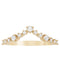 Designer Curved Diamond Crown Ring — 18K Yellow Gold, view 3