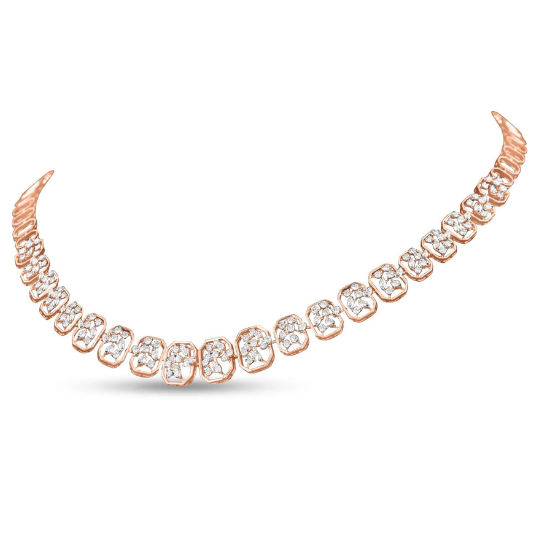 Sleek Geometric Diamond Necklace online for women